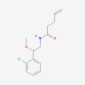 molecular formula C14H18ClNO2 B2492379 N-(2-(2-氯苯基)-2-甲氧基乙基)戊-4-烯酰胺 CAS No. 1795419-92-9