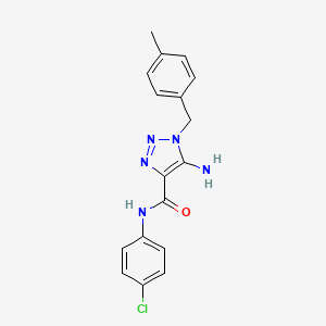 molecular formula C17H16ClN5O B2492381 5-amino-N-(4-chlorophenyl)-1-(4-methylbenzyl)-1H-1,2,3-triazole-4-carboxamide CAS No. 923684-38-2