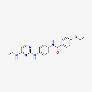 molecular formula C22H25N5O2 B2492392 4-ethoxy-N-(4-((4-(ethylamino)-6-methylpyrimidin-2-yl)amino)phenyl)benzamide CAS No. 923685-13-6