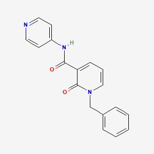 molecular formula C18H15N3O2 B2492412 1-benzyl-2-oxo-N-pyridin-4-ylpyridine-3-carboxamide CAS No. 338397-86-7