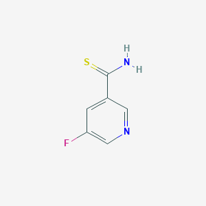 molecular formula C6H5FN2S B2492418 5-Fluoropyridine-3-carbothioamide CAS No. 1514-39-2