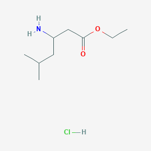 molecular formula C9H20ClNO2 B2492423 Ethyl 3-amino-5-methylhexanoate hydrochloride CAS No. 864871-52-3; 90726-94-6