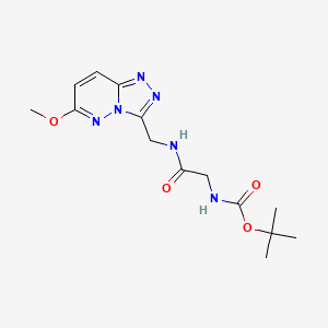 Tert-butyl (2-(((6-methoxy-[1,2,4]triazolo[4,3-b]pyridazin-3-yl)methyl)amino)-2-oxoethyl)carbamate