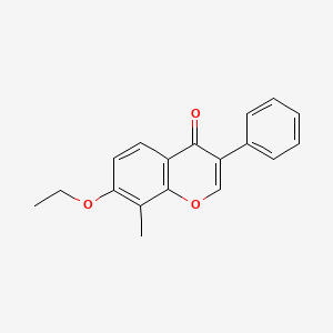 molecular formula C18H16O3 B2492425 7-ethoxy-8-methyl-3-phenyl-4H-chromen-4-one CAS No. 163218-84-6