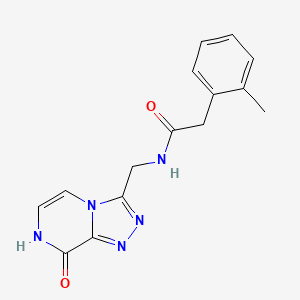 molecular formula C15H15N5O2 B2492442 N-((8-Hydroxy-[1,2,4]triazolo[4,3-a]pyrazin-3-yl)methyl)-2-(o-Tolyl)acetamid CAS No. 2034281-29-1