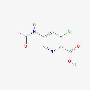 molecular formula C8H7ClN2O3 B2492443 5-Acetamido-3-chloropicolinic acid CAS No. 1820703-51-2