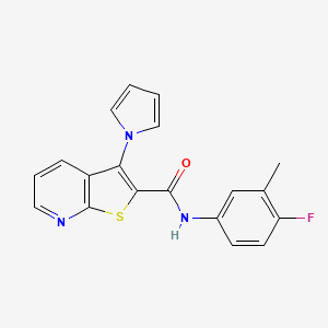 N-(4-fluoro-3-methylphenyl)-3-(1H-pyrrol-1-yl)thieno[2,3-b]pyridine-2-carboxamide