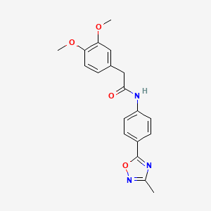 2-(3,4-dimethoxyphenyl)-N-(4-(3-methyl-1,2,4-oxadiazol-5-yl)phenyl)acetamide