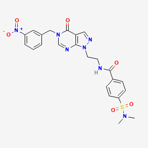 4-(N,N-dimethylsulfamoyl)-N-(2-(5-(3-nitrobenzyl)-4-oxo-4,5-dihydro-1H-pyrazolo[3,4-d]pyrimidin-1-yl)ethyl)benzamide