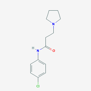 molecular formula C13H17ClN2O B249247 N-(4-chlorophenyl)-3-(pyrrolidin-1-yl)propanamide 