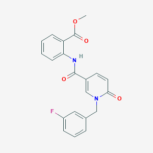 Methyl 2-[[1-[(3-fluorophenyl)methyl]-6-oxopyridine-3-carbonyl]amino]benzoate