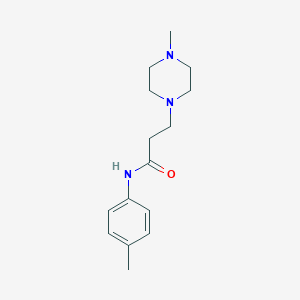 molecular formula C15H23N3O B249248 N-(4-methylphenyl)-3-(4-methyl-1-piperazinyl)propanamide 
