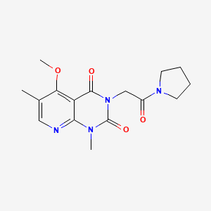 5-methoxy-1,6-dimethyl-3-(2-oxo-2-(pyrrolidin-1-yl)ethyl)pyrido[2,3-d]pyrimidine-2,4(1H,3H)-dione