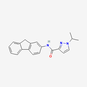 molecular formula C20H19N3O B2492493 N-(9H-fluoren-2-yl)-1-isopropyl-1H-pyrazole-3-carboxamide CAS No. 1251708-21-0