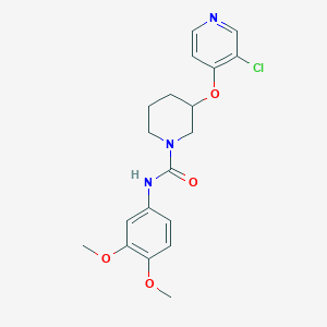 molecular formula C19H22ClN3O4 B2492494 3-((3-chloropyridin-4-yl)oxy)-N-(3,4-dimethoxyphenyl)piperidine-1-carboxamide CAS No. 2034434-07-4