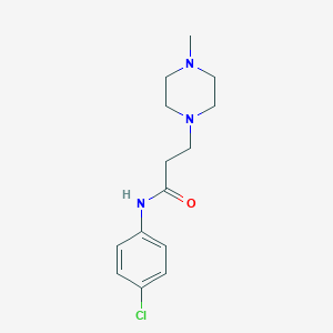 molecular formula C14H20ClN3O B249250 N-(4-chlorophenyl)-3-(4-methylpiperazin-1-yl)propanamide 