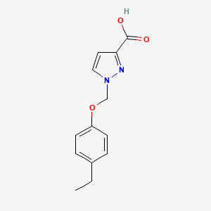 molecular formula C13H14N2O3 B2492508 1-[(4-ethylphenoxy)methyl]-1H-pyrazole-3-carboxylic acid CAS No. 1006487-25-7