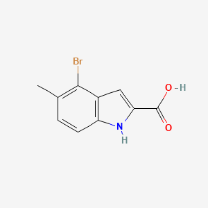 molecular formula C10H8BrNO2 B2492515 4-溴-5-甲基-1H-吲哚-2-羧酸 CAS No. 1857357-32-4