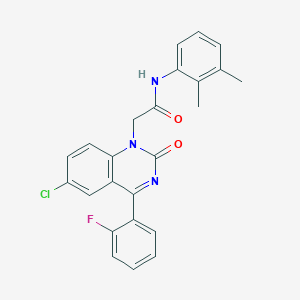 molecular formula C24H19ClFN3O2 B2492522 2-(6-氯-4-(2-氟苯基)-2-氧代喹唑啉-1(2H)-基)-N-(2,3-二甲基苯基)乙酰胺 CAS No. 932453-24-2