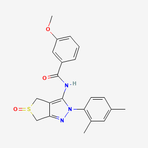 N-[2-(2,4-dimethylphenyl)-5-oxo-2H,4H,6H-5lambda4-thieno[3,4-c]pyrazol-3-yl]-3-methoxybenzamide