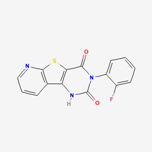 molecular formula C15H8FN3O2S B2492548 3-(2-fluorophenyl)pyrido[3',2':4,5]thieno[3,2-d]pyrimidine-2,4(1H,3H)-dione CAS No. 1112383-59-1