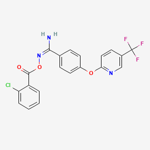 [(E)-[amino-[4-[5-(trifluoromethyl)pyridin-2-yl]oxyphenyl]methylidene]amino] 2-chlorobenzoate