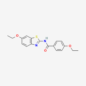 molecular formula C18H18N2O3S B2492567 4-乙氧基-N-(6-乙氧基-1,3-苯并噻唑-2-基)苯甲酰胺 CAS No. 15850-89-2