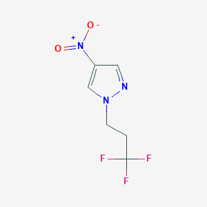 molecular formula C6H6F3N3O2 B2492568 4-Nitro-1-(3,3,3-trifluoropropyl)-1H-pyrazole CAS No. 1006570-45-1