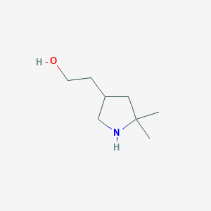 molecular formula C8H17NO B2492574 2-(5,5-Dimethylpyrrolidin-3-yl)ethanol CAS No. 1895183-79-5
