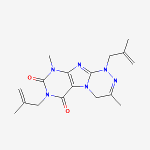 molecular formula C17H22N6O2 B2492593 3,9-Dimethyl-1,7-bis(2-methylprop-2-enyl)-4H-purino[8,7-c][1,2,4]triazine-6,8-dione CAS No. 898448-89-0
