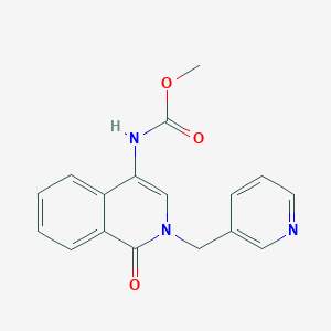 molecular formula C17H15N3O3 B2492600 methyl N-[1-oxo-2-(3-pyridinylmethyl)-1,2-dihydro-4-isoquinolinyl]carbamate CAS No. 303995-38-2
