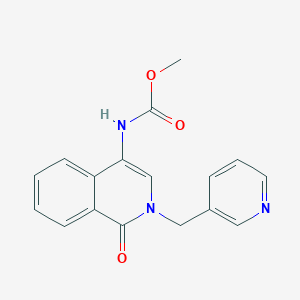 molecular formula C17H15N3O3 B2492600 N-[1-氧代-2-(3-吡啶基甲基)-1,2-二氢-4-异喹啉基]甲基氨基甲酸酯 CAS No. 303995-38-2