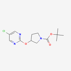 molecular formula C13H18ClN3O3 B2492612 tert-Butyl 3-((5-chloropyrimidin-2-yl)oxy)pyrrolidine-1-carboxylate CAS No. 1420962-91-9