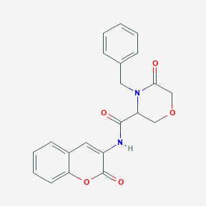 4-benzyl-5-oxo-N-(2-oxo-2H-chromen-3-yl)morpholine-3-carboxamide
