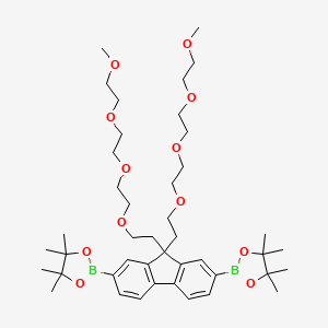molecular formula C43H68B2O12 B2492638 9,9-Di(2,5,8,11-tetraoxatridecan-13-yl)-9H-fluorene-2,7-diyldiboronic acid, pinacol ester CAS No. 771563-20-3