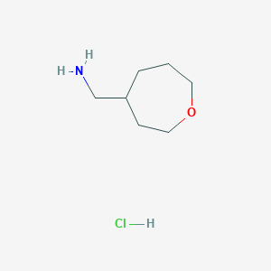 molecular formula C7H16ClNO B2492647 氧杂环戊烷-4-甲醇胺；盐酸盐 CAS No. 2416233-83-3