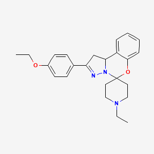 molecular formula C24H29N3O2 B2492649 2-(4-乙氧苯基)-1'-乙基-1,10b-二氢螺[苯并[e]吡唑并[1,5-c][1,3]噁嗪-5,4'-哌啶] CAS No. 899727-43-6