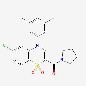molecular formula C21H21ClN2O3S B2492654 N-[1-(4-butoxyphenyl)ethyl]-1-(pyrrolidin-1-ylsulfonyl)piperidine-3-carboxamide CAS No. 1251680-94-0