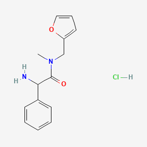 2-amino-N-(furan-2-ylmethyl)-N-methyl-2-phenylacetamide hydrochloride