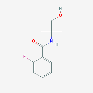 molecular formula C11H14FNO2 B2492673 2-氟-N-(1-羟基-2-甲基丙烷-2-基)苯甲酰胺 CAS No. 128764-53-4
