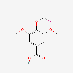 molecular formula C10H10F2O5 B2492675 4-(二氟甲氧基)-3,5-二甲氧基苯甲酸 CAS No. 192069-88-8