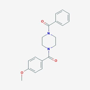 molecular formula C19H20N2O3 B249268 1-Benzoyl-4-(4-methoxybenzoyl)piperazine 