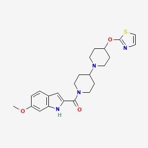 (6-methoxy-1H-indol-2-yl)(4-(thiazol-2-yloxy)-[1,4'-bipiperidin]-1'-yl)methanone