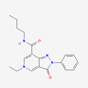molecular formula C19H22N4O2 B2492684 N-butyl-5-ethyl-3-oxo-2-phenyl-3,5-dihydro-2H-pyrazolo[4,3-c]pyridine-7-carboxamide CAS No. 921576-25-2