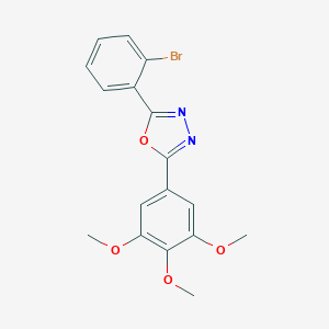 molecular formula C17H15BrN2O4 B249269 2-(2-Bromophenyl)-5-(3,4,5-trimethoxyphenyl)-1,3,4-oxadiazole 