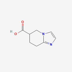 molecular formula C8H10N2O2 B2492692 5H,6H,7H,8H-imidazo[1,2-a]pyridine-6-carboxylic acid CAS No. 744171-82-2