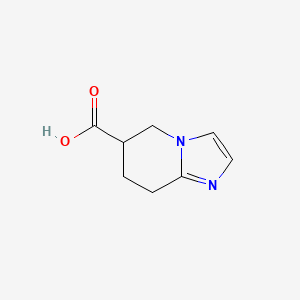 molecular formula C8H10N2O2 B2492692 5H,6H,7H,8H-咪唑并[1,2-a]吡啶-6-羧酸 CAS No. 744171-82-2