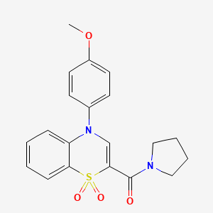 (4-(4-methoxyphenyl)-1,1-dioxido-4H-benzo[b][1,4]thiazin-2-yl)(pyrrolidin-1-yl)methanone