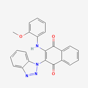 2-(1H-benzo[d][1,2,3]triazol-1-yl)-3-((2-methoxyphenyl)amino)naphthalene-1,4-dione