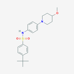 molecular formula C22H30N2O3S B2492701 4-(叔丁基)-N-(4-(4-甲氧基哌嗪-1-基)苯基)苯磺酰胺 CAS No. 1706011-95-1